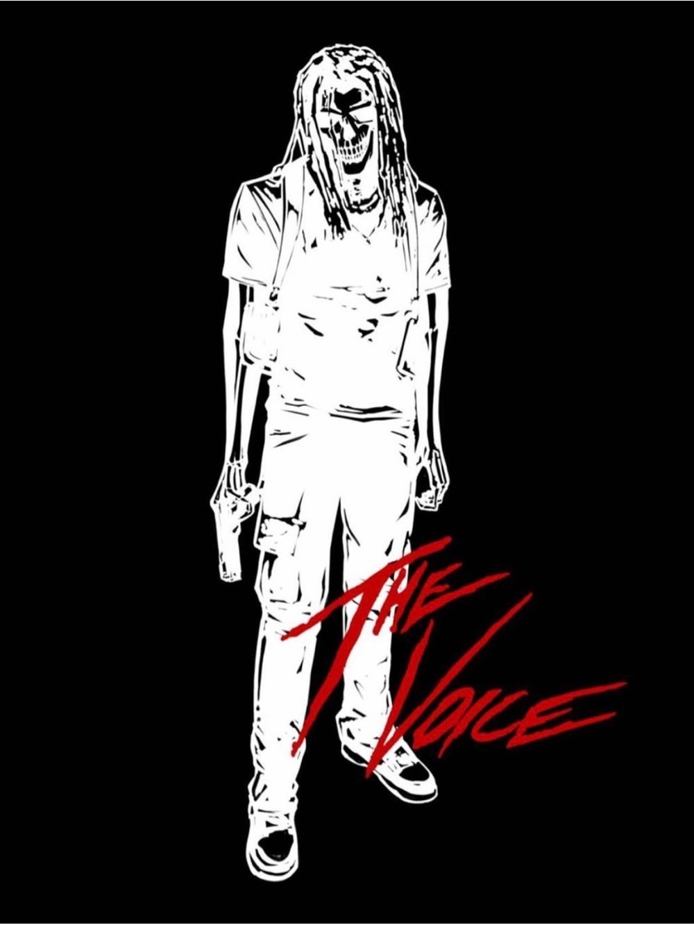 Revenge x Lil Durk The Voice Graphic Tee Style Black, White & Red Illustration